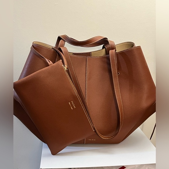 Polene Bags Polene Cyme Large In Cognac Poshmark
